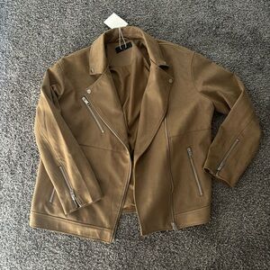 Zara Brown Moto Jacket